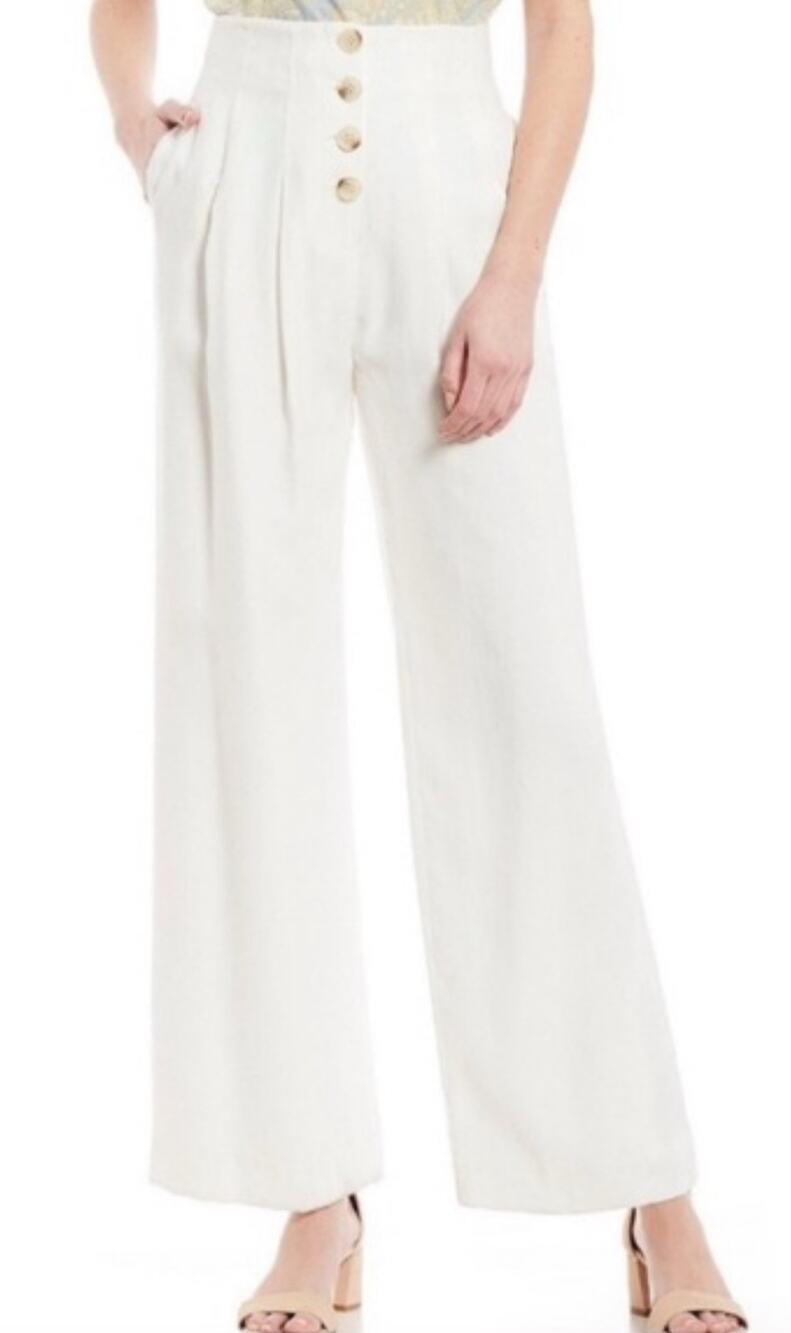 Antonio Melani Katherine Pant High Waist Wide Leg Modal Pants Sz 6 Resortwear